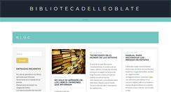 Desktop Screenshot of bibliotecadelleoblate.it