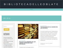 Tablet Screenshot of bibliotecadelleoblate.it